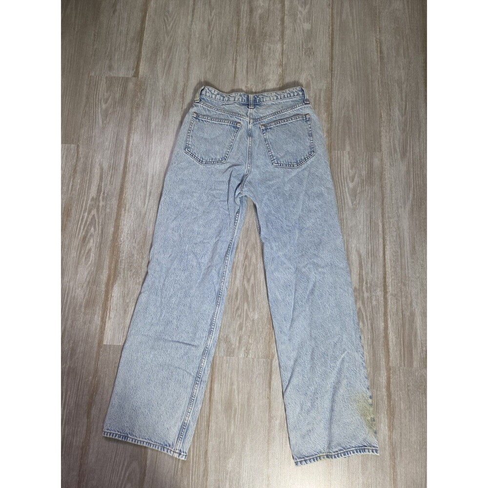 Abercrombie & Fitch The Loose High Rise Jeans Light Wash Straight Leg 26/2R GUC - Picture 12 of 12